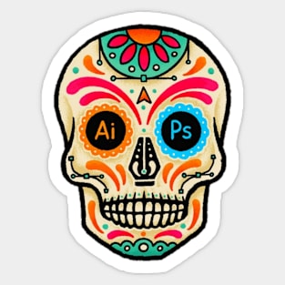 Day of the Dead Sugar Skull Sticker